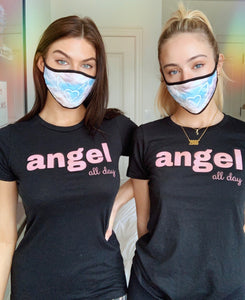 Angel Love Quilted Jersey Face Mask